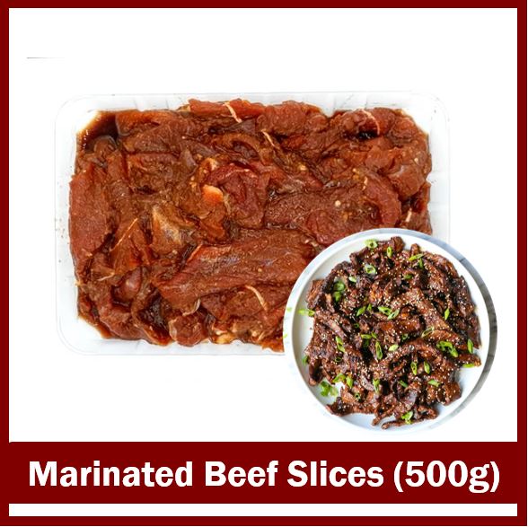 Marinated Beef Slices 腌牛肉片 (500g)