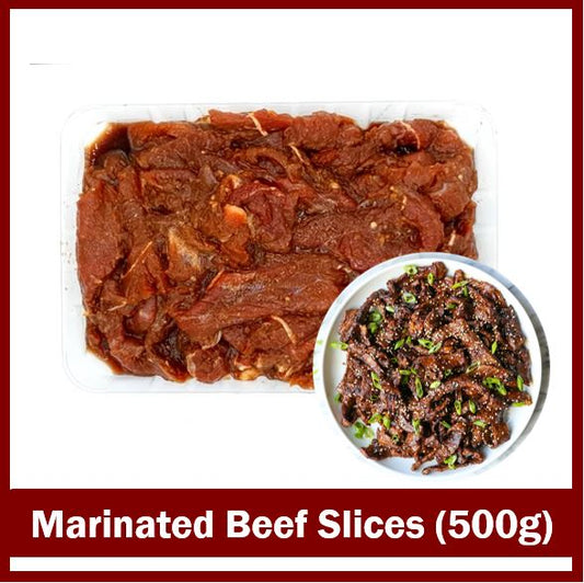 Marinated Beef Slices 腌牛肉片 (500g)